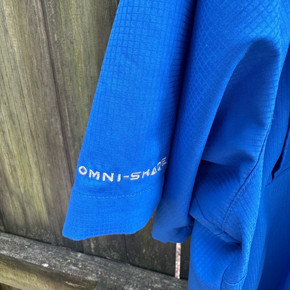 Columbia PFG‎ Tamiami II Blue Short Sleeve Fishing Shirt Sz XL Ripstop Gorpcore - Picture 9 of 10